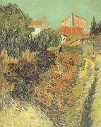 Vincent Van Gogh Garden Behind a House (nn04) oil painting reproduction